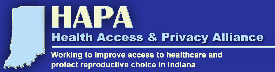 HAPA--Health Access & Privacy Alliance title with outline of state
